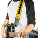 Guitar Strap - Bat Signal-3 Yellow Black Yellow