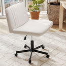 Criss Cross Chair with Wheels Cross-Legged Swivel Desk Chair with Soft-Padded Wide Seat