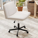 Criss Cross Chair with Wheels Cross-Legged Swivel Desk Chair with Soft-Padded Wide Seat