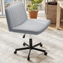 Criss Cross Chair with Wheels Cross-Legged Swivel Desk Chair with Soft-Padded Wide Seat