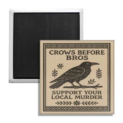 Crows Before Bros Fridge Magnet