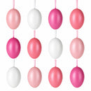 Bag of 12 Pastel Rose Plastic Easter Egg Ornaments 2.35 Inches