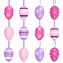 Bag of 12 Miniature Pastel Purple Plastic Easter Egg Ornaments 1.5 Inches