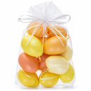 Bag of 12 Pastel Yellow Colors Plastic Easter Egg Ornaments 2.35 Inches