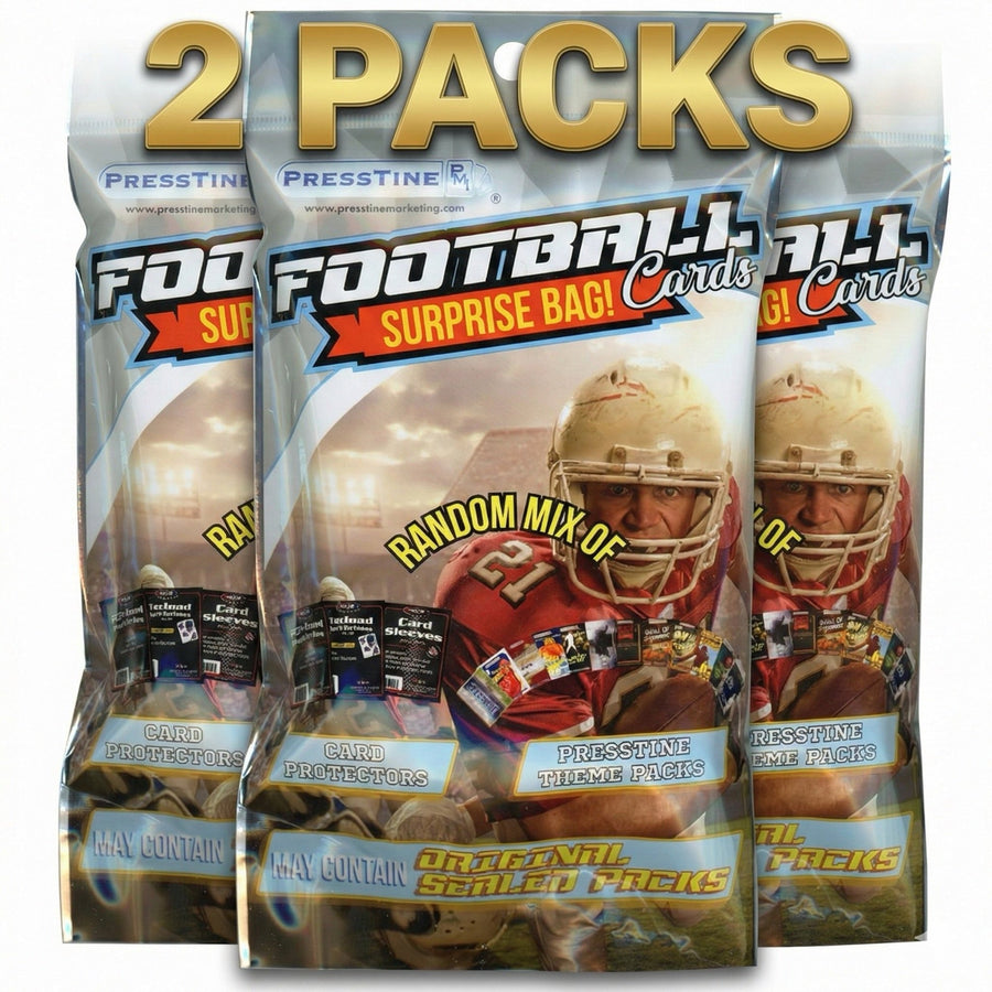Set of 2 Presstine Football Trading Cards Surprise Bag