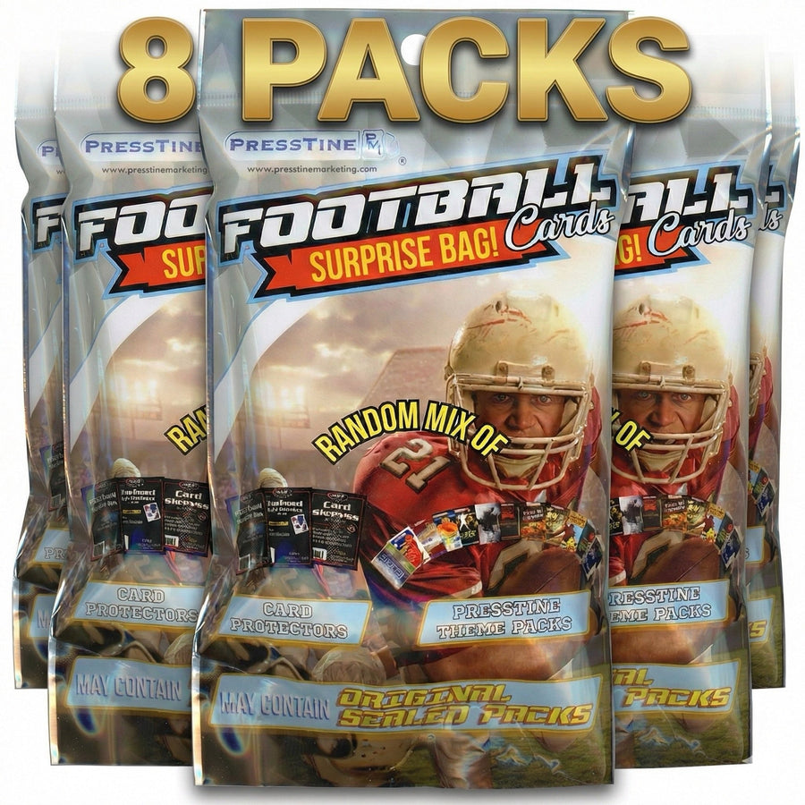 Pack of 8 Presstine Football Trading Cards Surprise Bag
