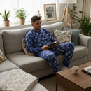 Curled Cat Blue French Terry Set