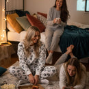 Curled Cat White French Terry Set