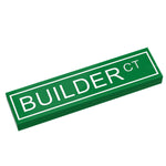 Builder Court Street Sign made with LEGO part (1x4 Tile) - B3 Customs