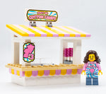 Sweet Air Cotton Candy Stand with Employee Minifig made using LEGO parts