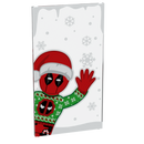 Christmas Deadpool Peek-A-Boo 4x6 Glass Window