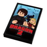 How To Teach A Dragon II Movie Cover (2x3 Tile) made using LEGO parts