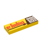 King Size Mr. Goodblock Printed 1x3 Tile made using LEGO tile