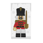 Christmas Nutcracker, Toy Soldier Winter Village 4x6 Glass Window made with LEGO part - B3 Customs