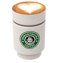 Somanybucks Coffee Cup with Heart Foam on Top made using LEGO parts - B3 Customs