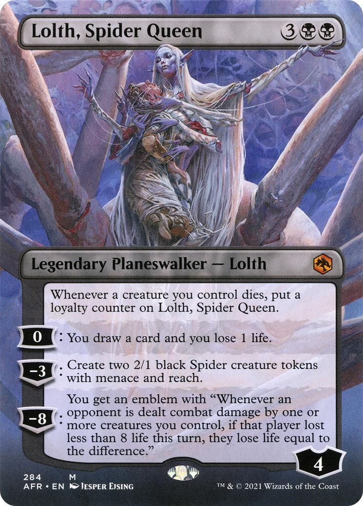 Lolth, Spider Queen (AFR-284) - Adventures in the Forgotten Realms (Borderless) Foil