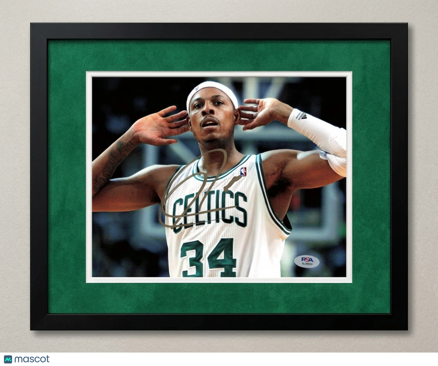 Paul Pierce Boston Celtics Signed Basketball 8x10 Framed Display Photo PSA