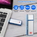 Mini Voice Recorder 16GB Digital Sound Audio Activated Recorder USB Flash Drive Disk w/ 192Hrs Recording U Disk Recorder For Meeting Lectures