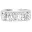 14K Yellow Gold Plated 0.19 Carat Genuine White Diamond .925 Sterling Silver Ring