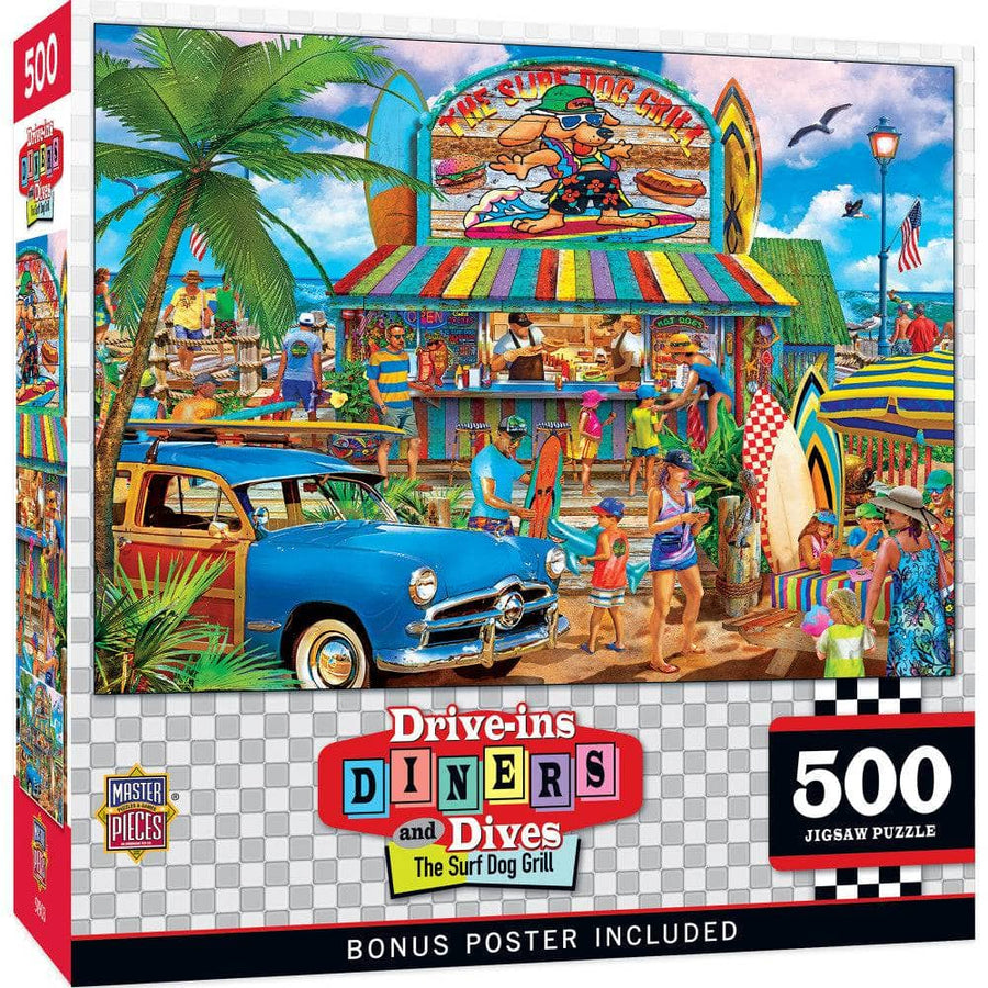 Drive-Ins, Diners & Dives - The Surf Dog Grill 500 Piece Jigsaw Puzzle