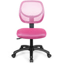 Low-back Computer Task Chair with Adjustable Height and Swivel Casters