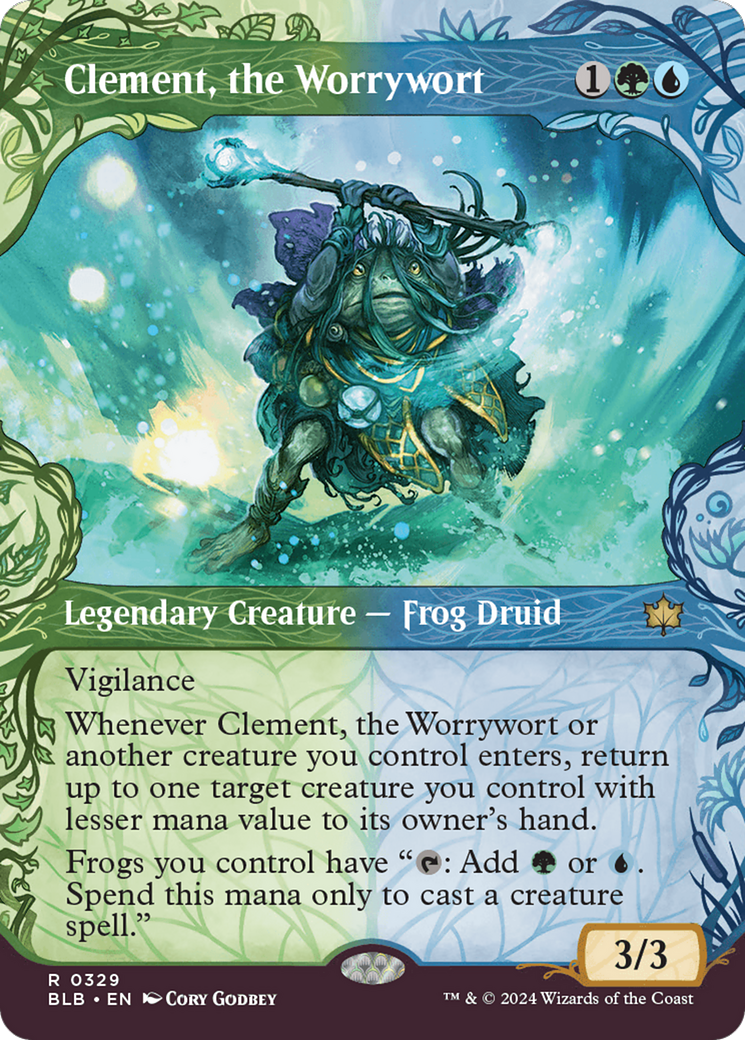 Clement, the Worrywort (BLB-329) - Bloomburrow: (Showcase) (Borderless)