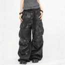 Camouflage Snake-Print Workwear Jeans For Women