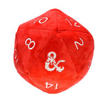 D20 Jumbo Plush Dice - D&D Red and White Toys and Collectible Little Shop of Magic 