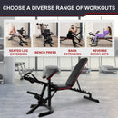 Adjustable Weight Bench Combo, Bench Press Combo, Home Gym Weight Bench With Squat Rack, Leg Extensions, Teacher Curls And Weight Storage--Only Supports Self Pickup