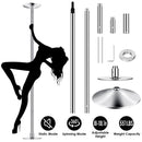 Dance Pole 45mm Spinning Static Dancing Pole with 88-108.1in Adjustable Height 551LBS Weight Capacity for Fitness Exercise Party Home Club Gy