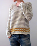 Women's Round Neck Loose Multicolor Pullover Sweater