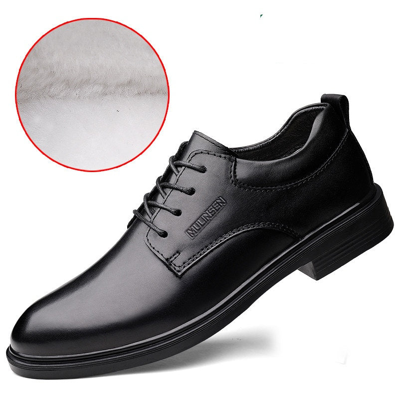 Mulin Sen Summer Leather Formal Shoes In Extra-Large Sizes