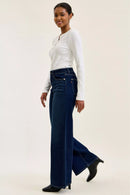 Judy Blue High-Waisted Wide-Leg Dark Wash Jeans