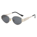 Vintage Oval Metal Sunglasses For Women