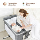 Travel Portable Baby Bed Side Sleeper  Bassinet Crib with Carrying Bag-Gray
