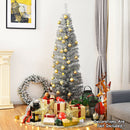 6 Feet Tinsel Tree Unlit Slim Pencil Christmas Tree