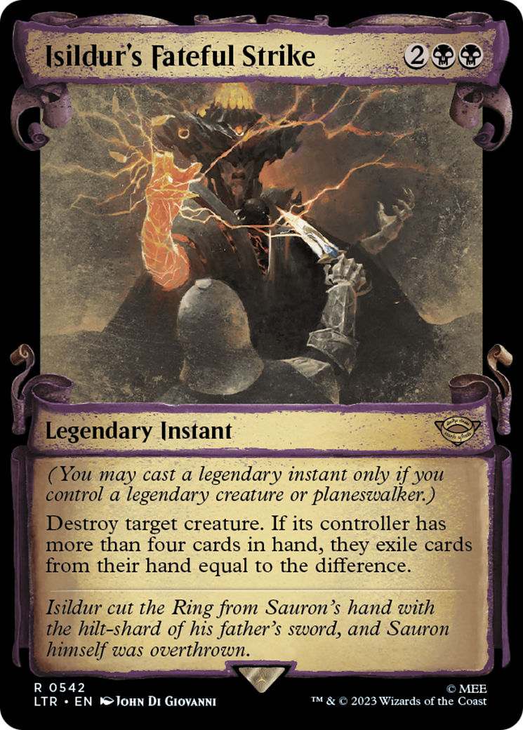 Isildur's Fateful Strike (LTR-542) - The Lord of the Rings: Tales of Middle-earth: (Showcase) Foil