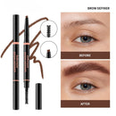 Waterproof And Sweat-proof Distinct Look Three-dimensional Line Carving Triangle Eyebrow Pencil