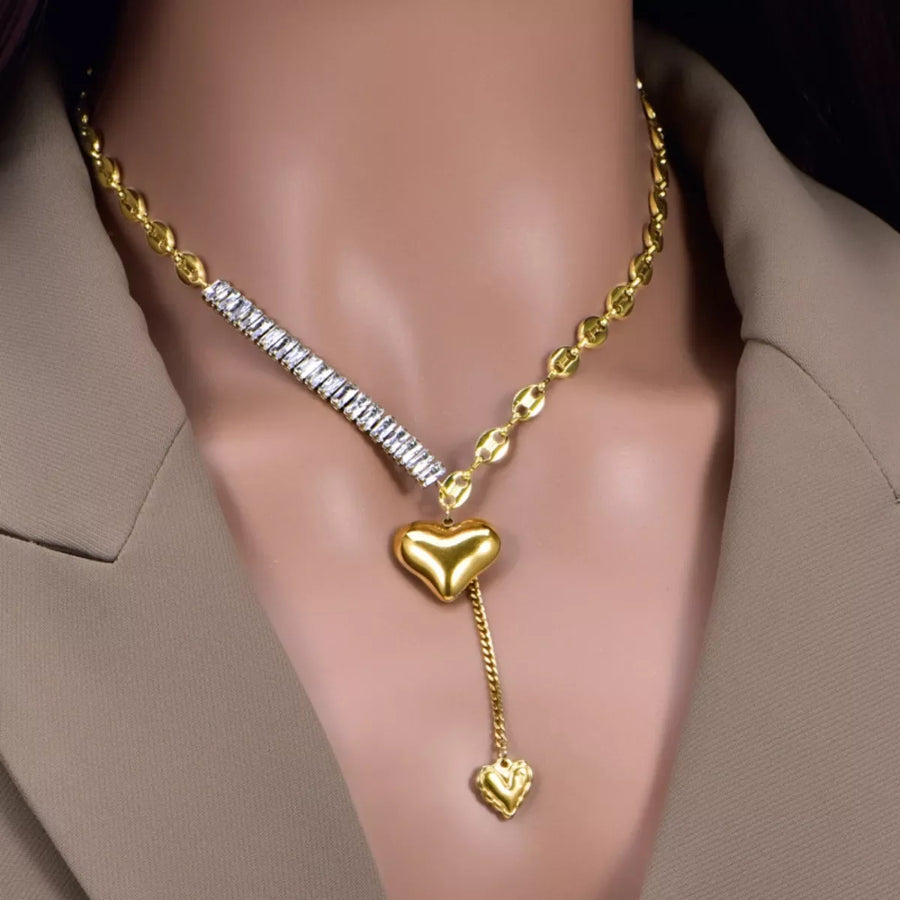 18K Gold-Plated Heart Necklace