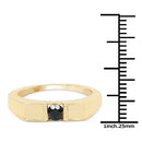 0.25 Carat Genuine Black Diamond .925 Sterling Silver Ring