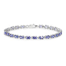 6.25 Carat Genuine Tanzanite .925 Sterling Silver Bracelet