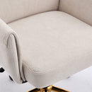 Mid-Back Velvet Office Chair with Memory Foam Cushion