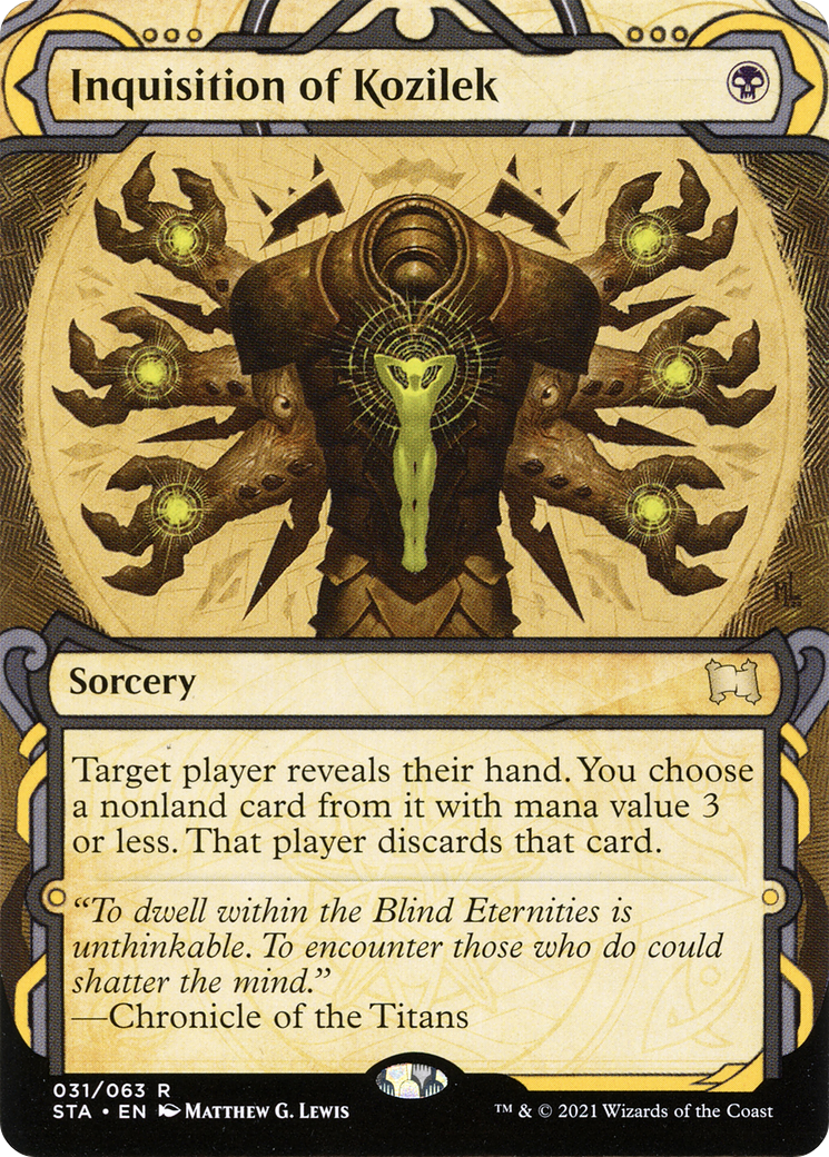 Inquisition of Kozilek (STA-031) - Strixhaven Mystical Archive: (Showcase) (Borderless) Foil