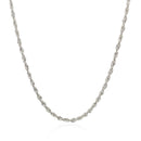2.0mm 14k White Gold Light Rope Chain