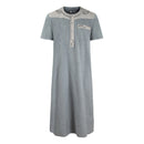Men's Robe Pocket Contrast Color Short Sleeve