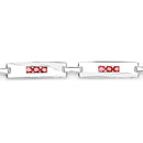 2.52 Carat Genuine Orange Sapphire .925 Sterling Silver Bracelet