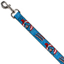 Dog Leash - CAPTAIN AMERICA w/Action Pose Weathered Blue