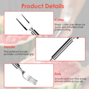5Pcs 2 in 1 Watermelon Cutter Slicer Fork Stainless Steel Dual Head Watermelon Fruit Cutting Fork Knife For Summer Family Gathering Friend Party Campi