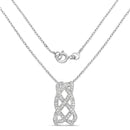 0.54 Carat Genuine White Diamond .925 Sterling Silver Pendant