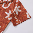 Red Hawaiian Shirt For Men Tiki Hawaii Shirt Camp Collar 100% Cotton Shirt